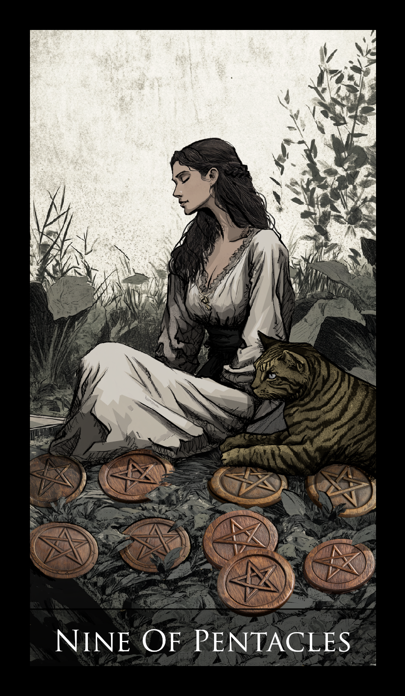 Nine of Pentacles tarot card